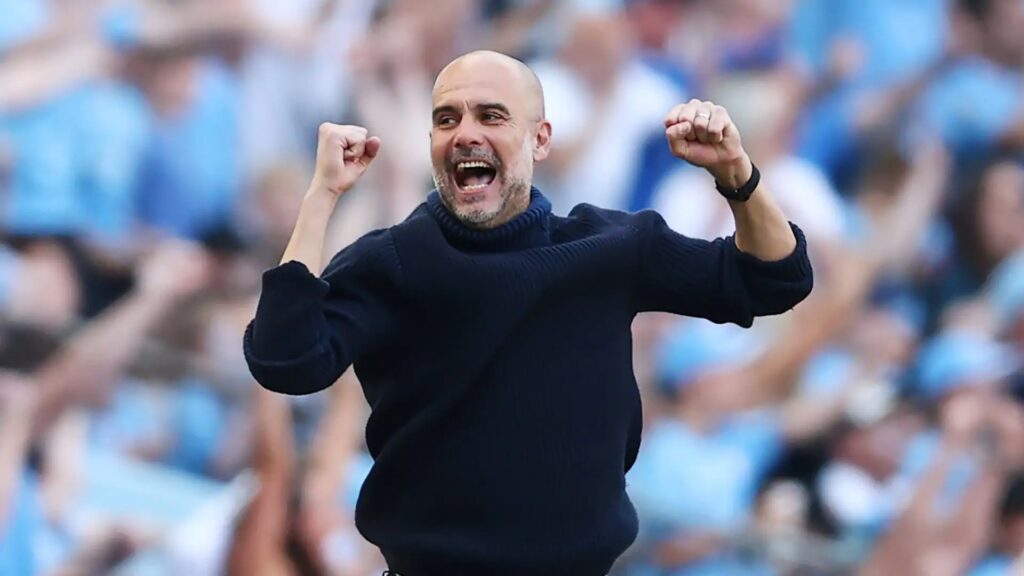 Pep Guardiola bergembira bersama SundabetLink